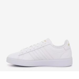 Adidas Classic White and Gold Sneakers